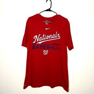 Nike Men’s Washington Nationals T Shirt Size L Red